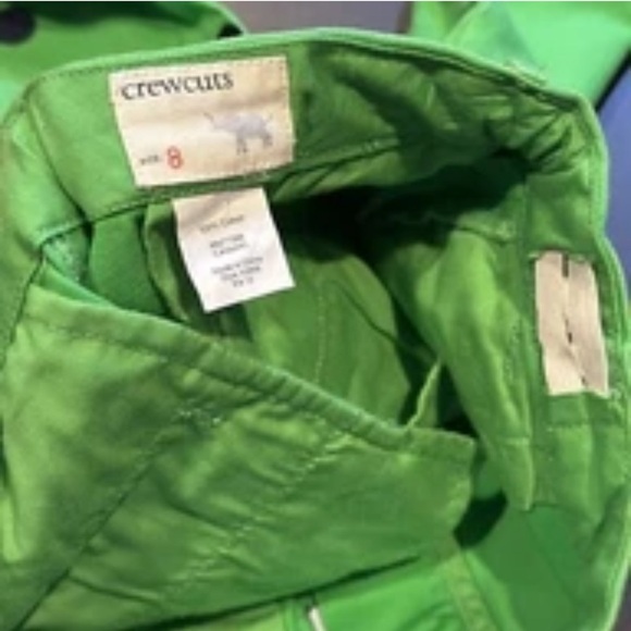 CREWCUTS Size 8 Green Blue Polka Dot Twill Pants R $69 - Picture 4 of 6